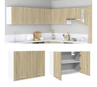 Hanging Cabinet Lyon Sonoma Oak 80x31x60 cm Engineered Wood Berkfield Home Brown One Size