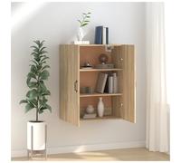 Hanging Cabinet Sonoma Oak 69.5x34x90cm Eng Wood Wall Storage Modern Shelf Slim
