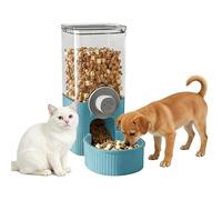 Hanging Cage Feeder for Pets 1200ml Gravity Auto Refill Dispenser with 75 Degree Slope Dual Side Mount Bowls Small Animal Water Food Bowl for Rabbits Ferrets Kittens Chinchillas (Blue)