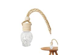 Hanging Car Air Freshener Diffuser - Refillable Skull Perfuume Bottlle | Vehicale Perrfume Boottle Diiffuser With Adjustable Rope | Perfume Bottle For Long Lasting Fragrance In Vehicle