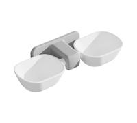 Hanging Cat Bowl, Detachable Plastic PET Feeder, White | Wall Mounted Feeding Bowl, Space Saving Design, Easy Wash Parts, for Home Use When Away