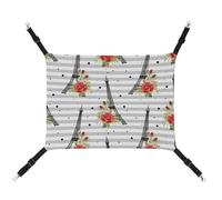 Hanging Cat Hammock Bed - Adjustable Eiffel Towers Rose Swing for Dog Ferret Rabbits Small Animals Pet for Cat Accessories with Hooks