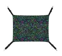 Hanging Cat Hammock Bed - Adjustable Multicolored Cosmic Starry Sky Swing for Dog Ferret Rabbits Small Animals Pet for Cat Accessories with Hooks