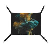 Hanging Cat Hammock Cat Breathable Hammock Resting Sleepy Pad Cats Adjustable Colored Liquid Printed Cat Bed Pet Hammock