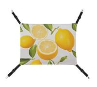 Hanging Cat Hammock Cat Breathable Hammock Resting Sleepy Pad Cats Adjustable Fresh Lemon Printed Cat Bed Pet Hammock