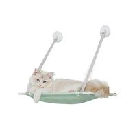 Hanging Cat Hammock Glass Window Suction Bed Breathable Litter Pad Pets That Can Carry About 10kg House Outdoor Stable Comfortable(Green-1)