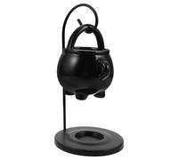 Hanging Cauldron Oil Burner Ceramic Iron Black Halloween