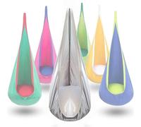 Hanging cave-indoor swing-hammock chair-swing chair-Complete with all accessories (Grey)