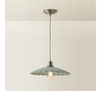 Hanging Ceiling Light Pendant Adjustable Light Metal Scallop Shade Living Room