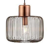 Hanging Ceiling Pendant Light Antique Copper Wire Shade Modern Lamp Bulb Holder
