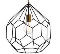 Hanging Ceiling Pendant Light Geometric Black Gold Shade Feature Lamp Bulb Rose Loops Black One Size