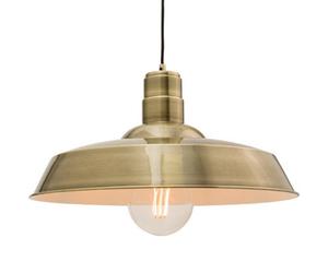 Hanging Ceiling Pendant Light Gloss Brass Industrial Dish Lamp Bulb Holder Kit