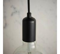 Hanging Ceiling Pendant Light & Rose Kit Matt Black Industrial Adjustable Lamp