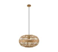 Hanging Ceiling Pendant Light Round Wicker Shade 1x 60W E27 Hallway Feature