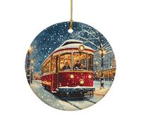 Hanging Ceramic Vizsla Dog With Beer Art Xmas Hanging Printing Christmas Memorial Ornaments For Family Crafts Party