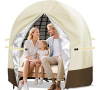 Hanging Chair Cover for Double Egg Swing Chair 91X80 Inches Patio Stand Cover Wicker Egg Swing Chair Covers for Cocoon Chair