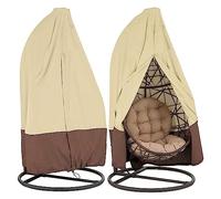 Hanging Chair Cover, Hanging Basket Swing Chair Covers, Oxford Fabric Hanging Chair Outdoor Waterproof 210D, For Lounge Chair, Rocking Chair, 190 X 115 Cm Egg Chair Cover(Khaki,115x190cm)