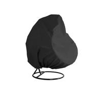 Hanging Chair Cover With UV Sun Protector Outdoor Garden Swing Egg Chair Waterproof Rattan Seat Furniture Cover(Black,190x115cm)