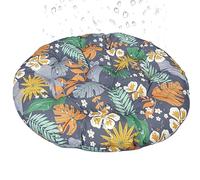 Hanging Chair Cushion, Multifunctional Garden Round Outdoor/Indoor Seat Cushion Cushion for Polyrattan/Rattan Hanging Swing for Outdoor Living Room Sofa Meditation,floral color 2,60 * 60cm
