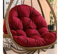 Hanging Chair Cushion Seat Pad, Replacement Cushion for Garden Hanging Swing Outdoor Washable Rocking Chair Seat for Hanging Basket Hammock Chair Basket Back Cushion,Wine red