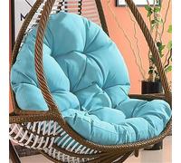 Hanging Chair Cushion Seat Pad, Replacement Cushion for Garden Hanging Swing Outdoor Washable Rocking Chair Seat for Hanging Basket Hammock Chair Basket Back Cushion,Medium blue