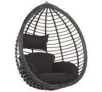 Hanging Chair TOLLO PE Rattan Black
