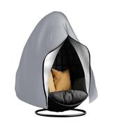 Hanging Chair Waterproof Protector Cover For Outdoor Patio Rattan Wicker Swing Chair Egg Chair(Grey,115X190CM)