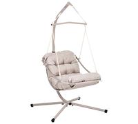 Hanging Chair with Stand ALGHERO Metal Beige
