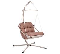 Hanging Chair with Stand ALGHERO Metal Brown