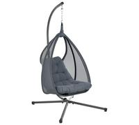 Hanging Chair with Stand AVEGNO Fabric Dark Grey