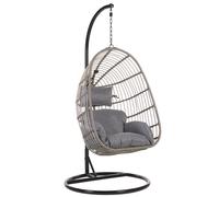 Hanging Chair with Stand CASOLI PE Rattan Grey