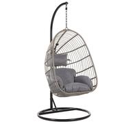 Hanging Chair with Stand CASOLI PE Rattan Grey