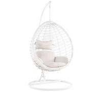 Hanging Chair with Stand FANO PE Rattan White