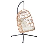Hanging Chair with Stand MONTALCINO Metal Natural