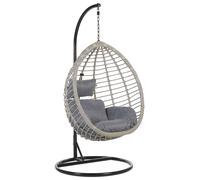 Hanging Chair with Stand TOLLO PE Rattan Grey