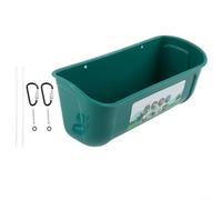 Hanging Chicken Feed Trough for Poultry Fence Space Saving Feeding Container for Ducks and Small Livestock (Is green)