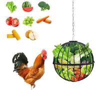 Hanging Chicken Feeder, Height-Adjustable Metal Feeder, Hanging Feeder for Poultry, for Farm, Stable, Outdoor Enclosure, Cage and Duck, Quail, Goat, Deer