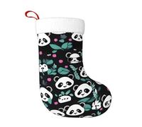 Hanging Christmas Stocking 18" Large Xmas Socks Panda cute face Print Design,for Fireplace Family Holiday Decor Gift