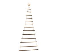 Hanging Christmas Trees with Top Stars Xmas Tree 2 pcs Natural Branch vidaXL