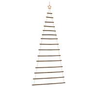 Hanging Christmas Trees with Top Stars Xmas Tree 2 pcs Natural Branch vidaXL
