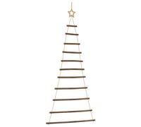 Hanging Christmas Trees with Top Stars Xmas Tree 2 pcs Natural Branch vidaXL