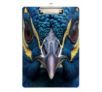 Hanging clipboard Organizer Funny Animal Peacock Blue Transparent for Personalized clipboards for Teachers Size 9 x 12.5 Tabla para escribir con Clip
