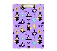 Hanging clipboard Organizer Halloween Plague Doctor Witchy Spiritual Acrylic Cute for Clip Board Teacher Size 9 x 12.5 Tabla para escribir con Clip