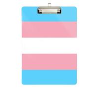 Hanging clipboard Organizer Transgender Flag Pink Blue Rainbow LGBT Plastic for Softball Coaches clipboard Teacher Size 9 x 12.5 Tabla para escribir