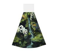 Hanging coral fleece hand towel, children's and adult bathroom and kitchen hanging hand towel, Anime Gamepad super absorbent kitchen towel
