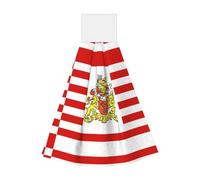 Hanging coral fleece hand towel, children's and adult bathroom and kitchen hanging hand towel, Flag of the Senate of Bremen super absorbent kitchen towel