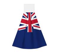 Hanging coral fleece hand towel, children's and adult bathroom and kitchen hanging hand towel, New Zealand Flag super absorbent kitchen towel
