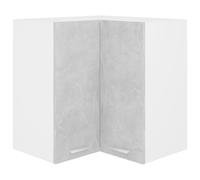 vidaXL Hanging Corner Cabinet Concrete Grey Engineered Wood Home Furniture Set