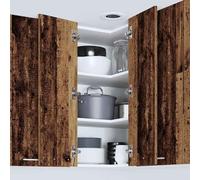 Hanging Kitchen Cabinet Old Wood & White 57x57x80cm Storage Engineered Wood