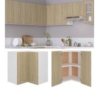 vidaXL Hanging Corner Cabinet Sonoma Oak 57X57X60cm Engineered Wood, Brown
